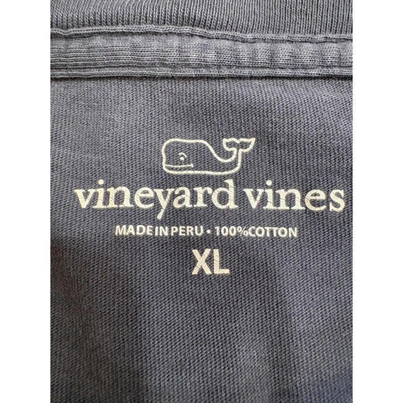 Vineyard Vines Long Sleeve Shirt Men’s XL Navy Red, White & Booze Patriotic Tee - Picture 3 of 8